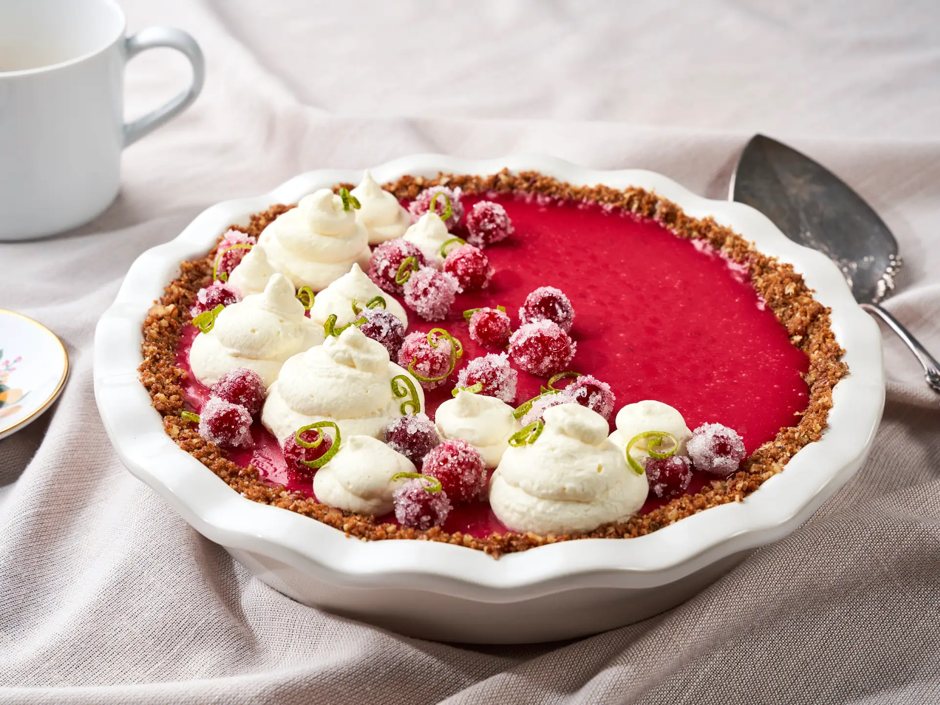 Cranberry Curd Pie